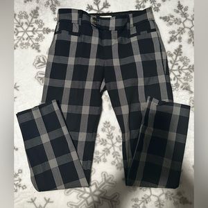 Anthropology women’s slim straight plaid pants